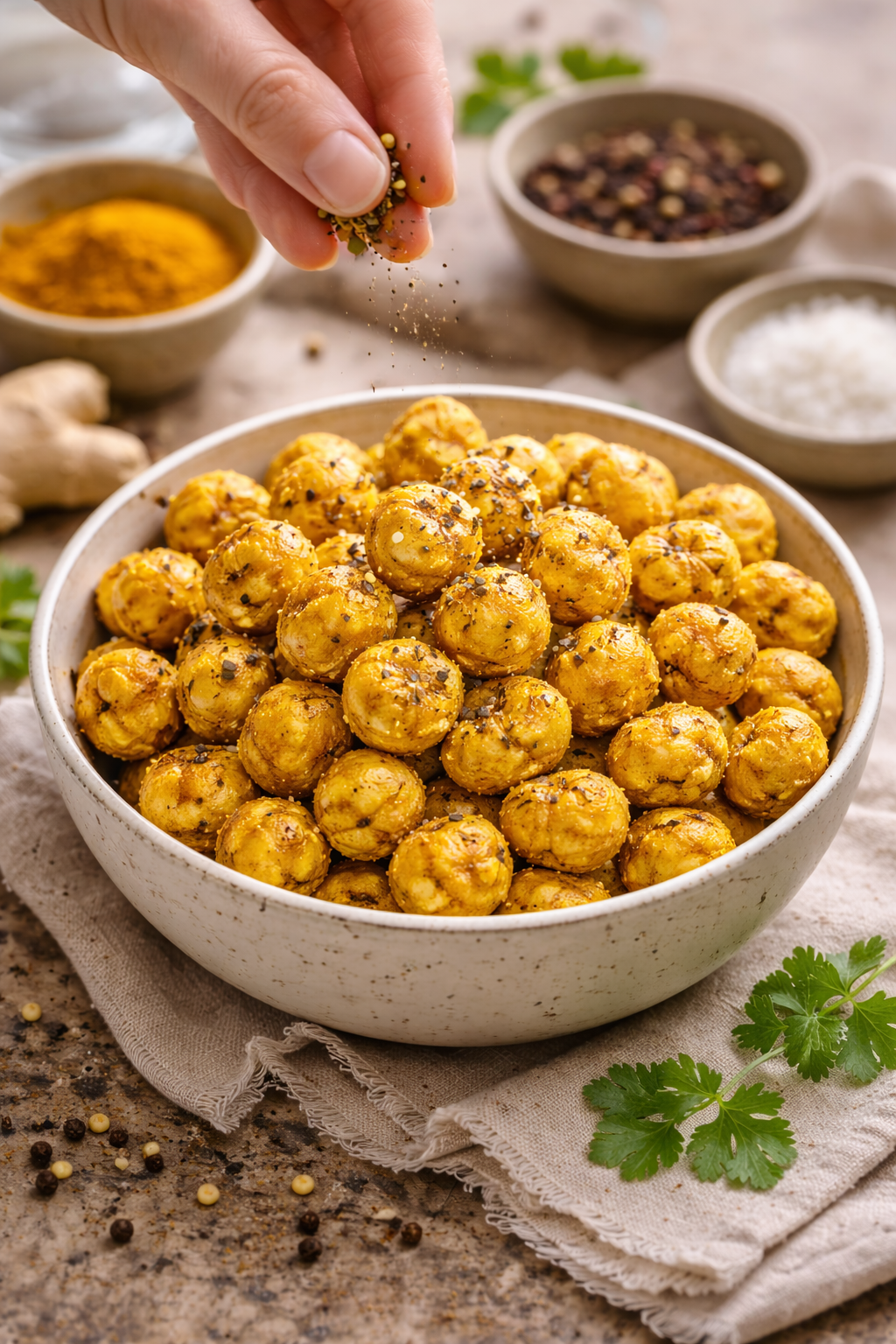 Roasted Makhana | Turmeric Pepper